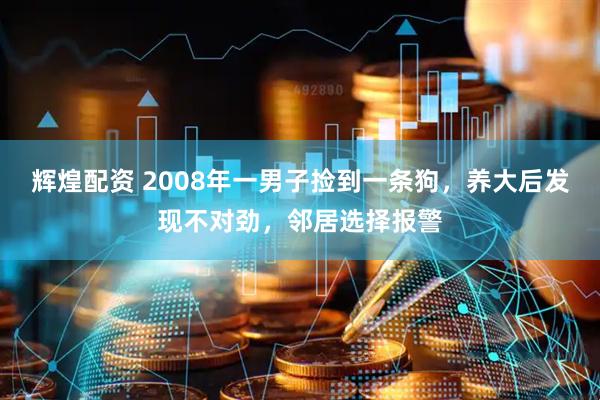 辉煌配资 2008年一男子捡到一条狗，养大后发现不对劲，邻居选择报警